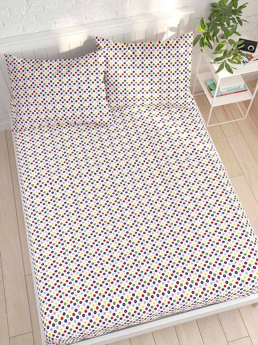 Постельное белье Сказка "Конфетти" 1,5-сп наволочки 50х70 2шт Простынь 150х215 см Пододеяльник 145х215 см