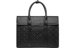 NOMK Top Grain Cow Leather, Electric Laptop Bag, Handbag, Shoulder Bag, Crossbody Bag, Briefcase Large Men"s Black
