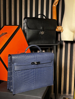 Портфель из кожи крокодила Hermes