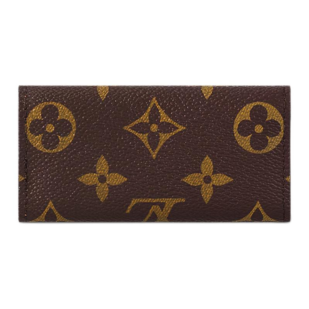 LOUIS VUITTON 4 Key Holder Monogram Coated Canvas Key Pouch Women"s Brown