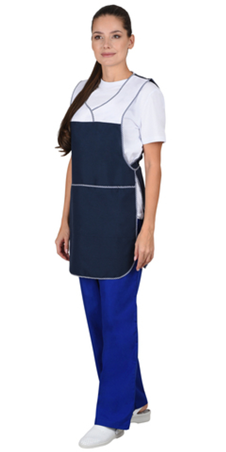 Фартук-сарафан СИРИУС-ВЕСНА синий с белым