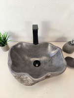 Раковина из речного камня RS-65969 45х36х15 из натурального камня