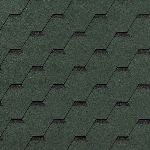 Черепица гибкая Roofshield Фемили Лайт Стандарт FL-S-6 зеленая с оттенением