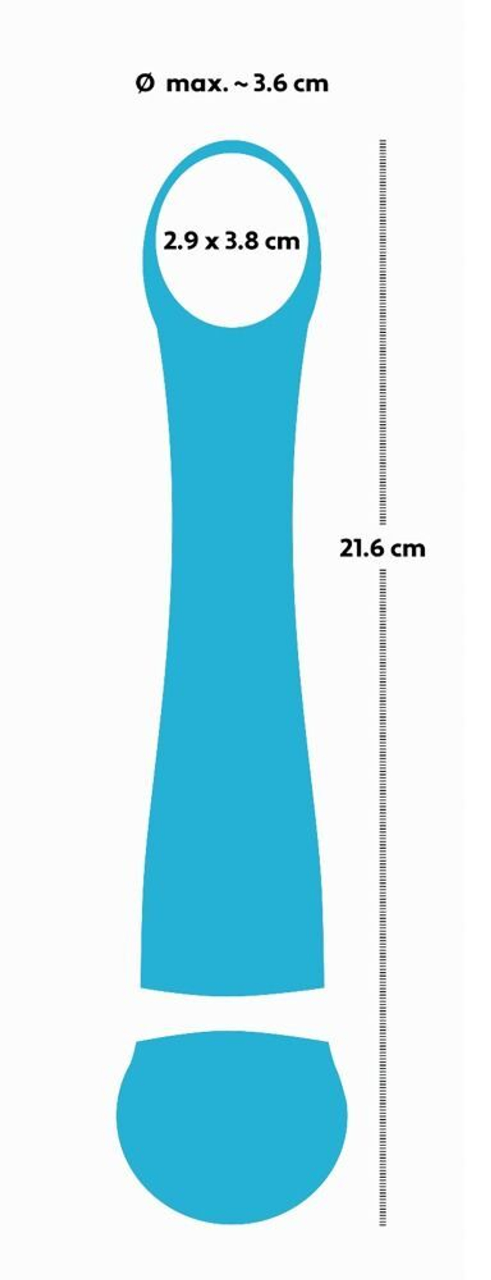 Бирюзовый вибромассажер с температурными режимами Hot n Cold Vibrator - 21,6 см. (Цвет: бирюзовый)