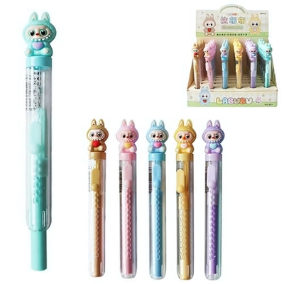 Ластик выдвижной "Зубастик" ассорти 6 цветов (Mazari)