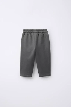 ZARA БРЮКИ ИЗ ВЕЛЬВЕТА И ФУТЕРА, СЕРО-СИНИЙ