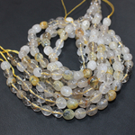 Кварц рутиловый золотой галтовка бусины 8-9мм