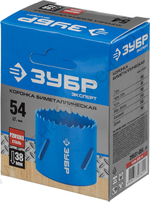 ЗУБР 54 мм, сталь Р6М5, Биметаллическая коронка (29531-054)