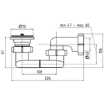 Сифон для душ.поддона 40*40 плоский Ani Е010 АНИ пласт