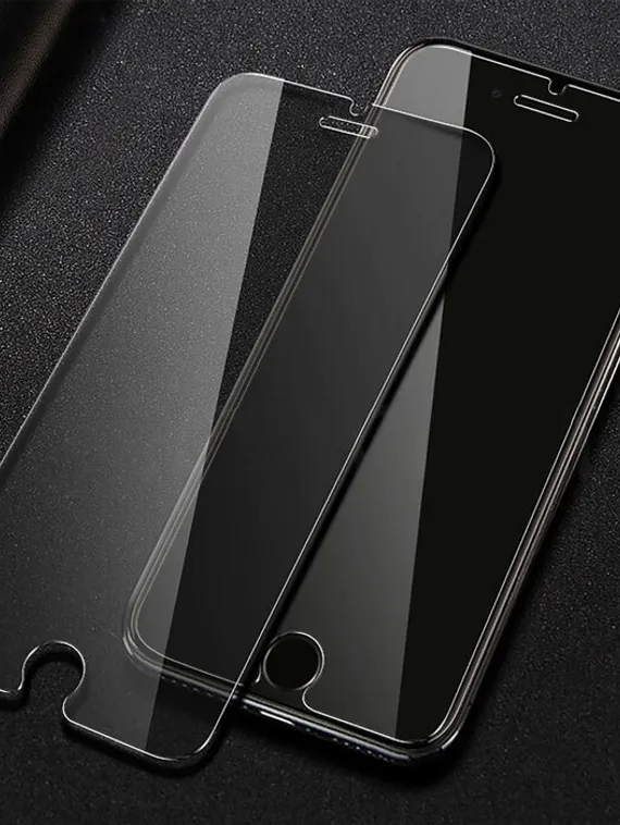 Защитное стекло 2.5D LuazON для iPhone 7/8/SE2020, полный клей