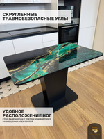 Кухонный стол "Тор", изумруд