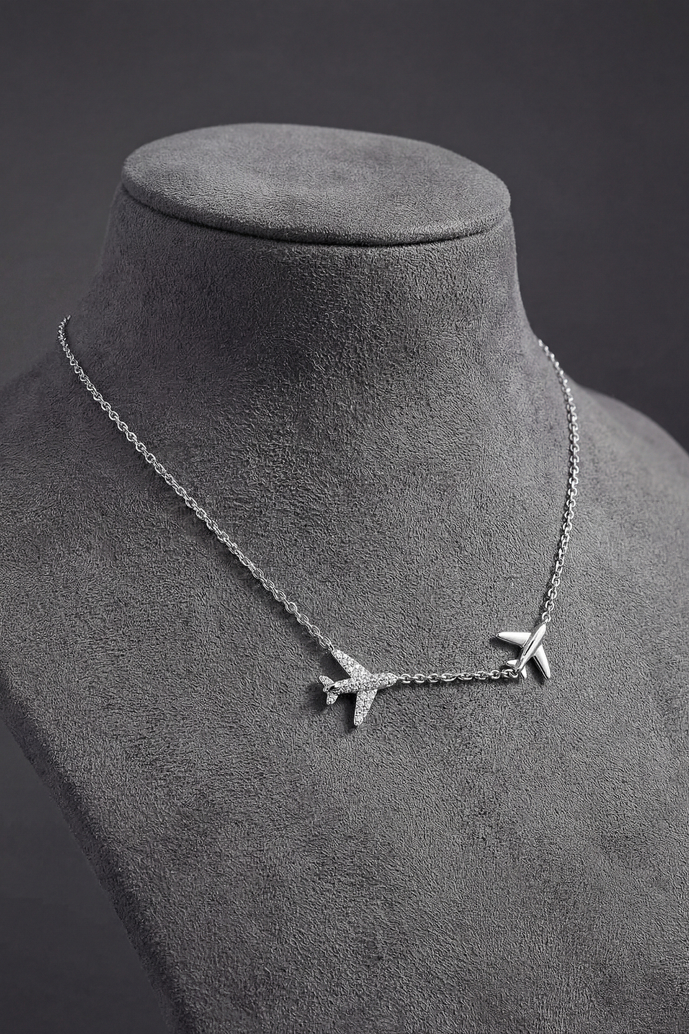 Серебряное колье "Самолеты"