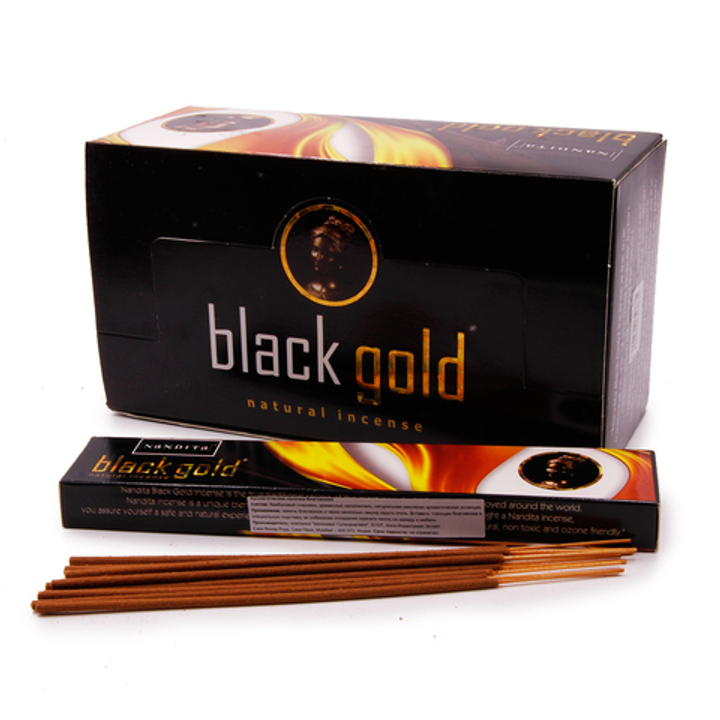 Nandita Black Gold Благовоние-масала Черное Золото (сандал, лотос) 15 г