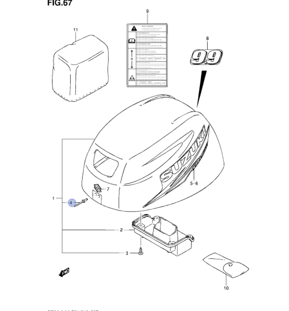 Клепка для лодочных моторов 09229-04028-XC0