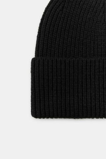 ZARA ШАПКА БИНИ В РУБЧИК, ЧЕРНЫЙ