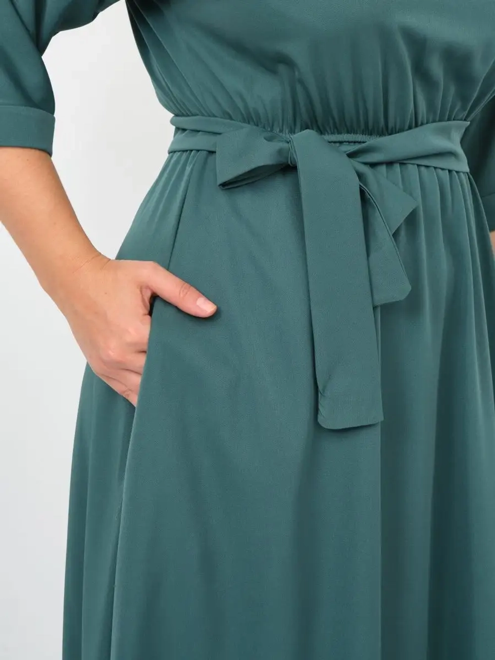 Платье на резинке с поясом