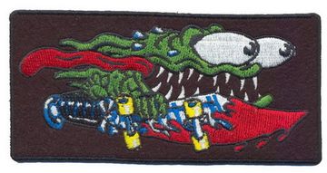 Нашивка Santa cruz с ножами (скейтборд бренд)