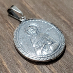 Нательная именная икона святая Иоанна (Яна, Жанна) с серебрением кулон медальон с молитвой