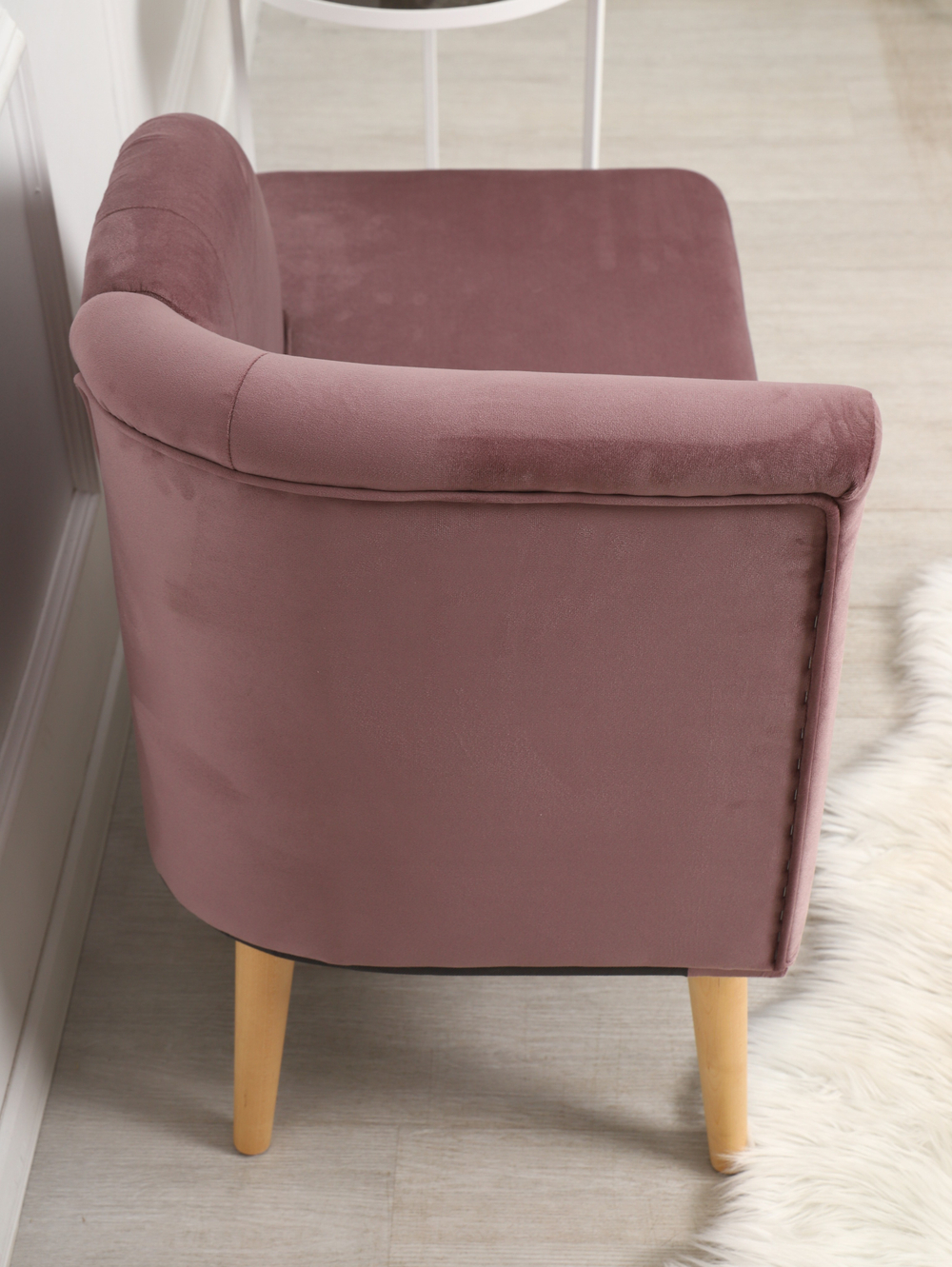 Кушетка Berger лиловый/натурал