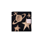 VIVIENNE WESTWOOD ПЛАТОК ЧЕРНЫЙ ПРИНТ ORBS AND STARS С ЛОГОТИПОМ БРЕНДА