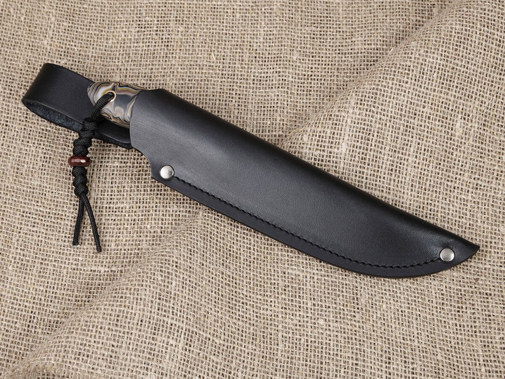 Нож для бушкрафта "Канадец XL", сталь VG-10/Elmax, рукоять микарта (камуфляж)