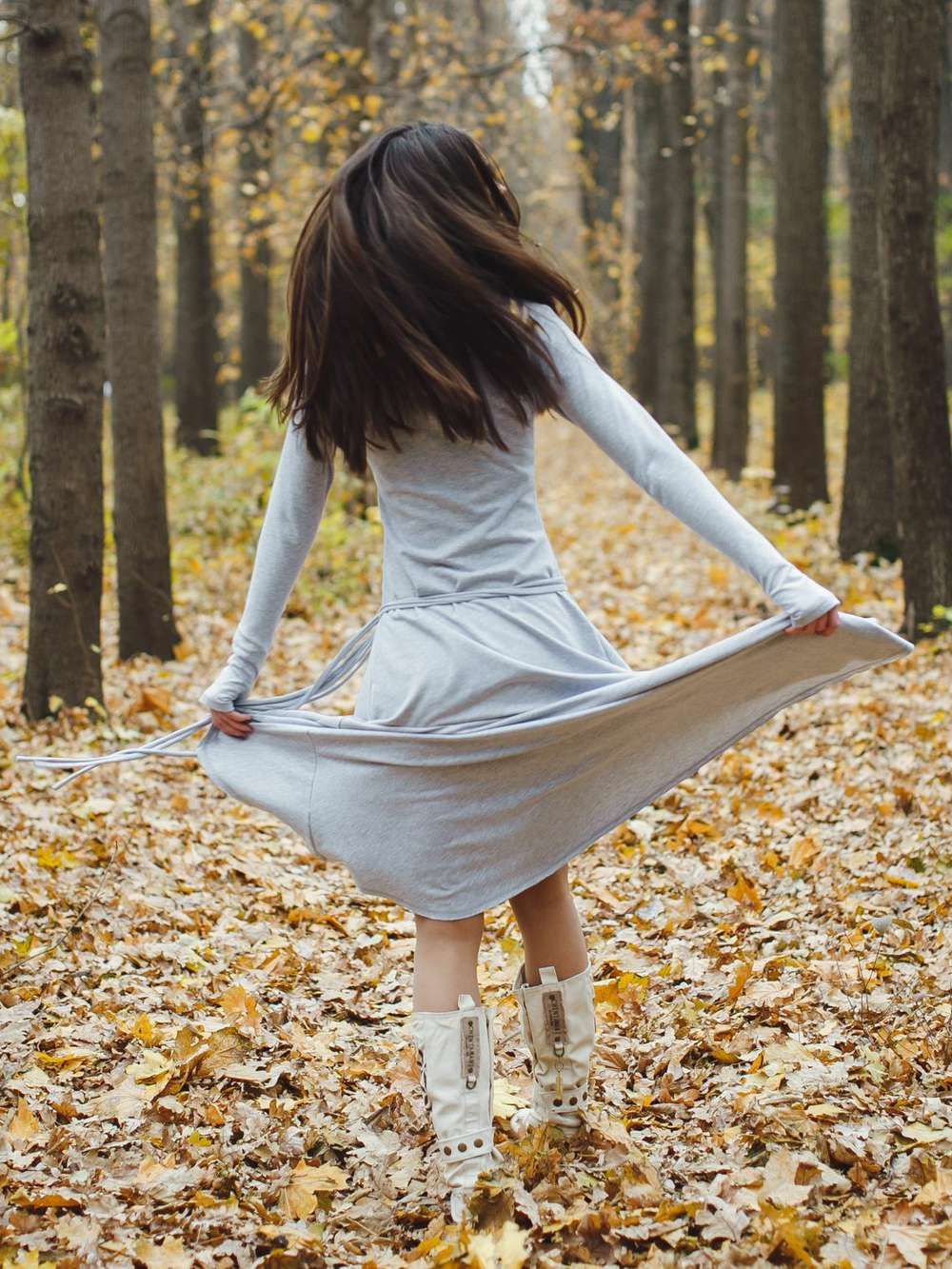 Платье Chintamani с длинным рукавом сер.меланж