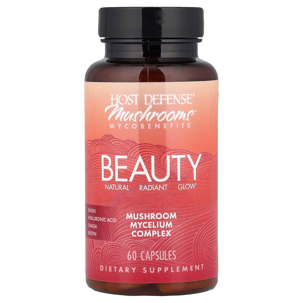 Host Defense, Mushrooms ™ Mycobenefits, Beauty, 60 капсул