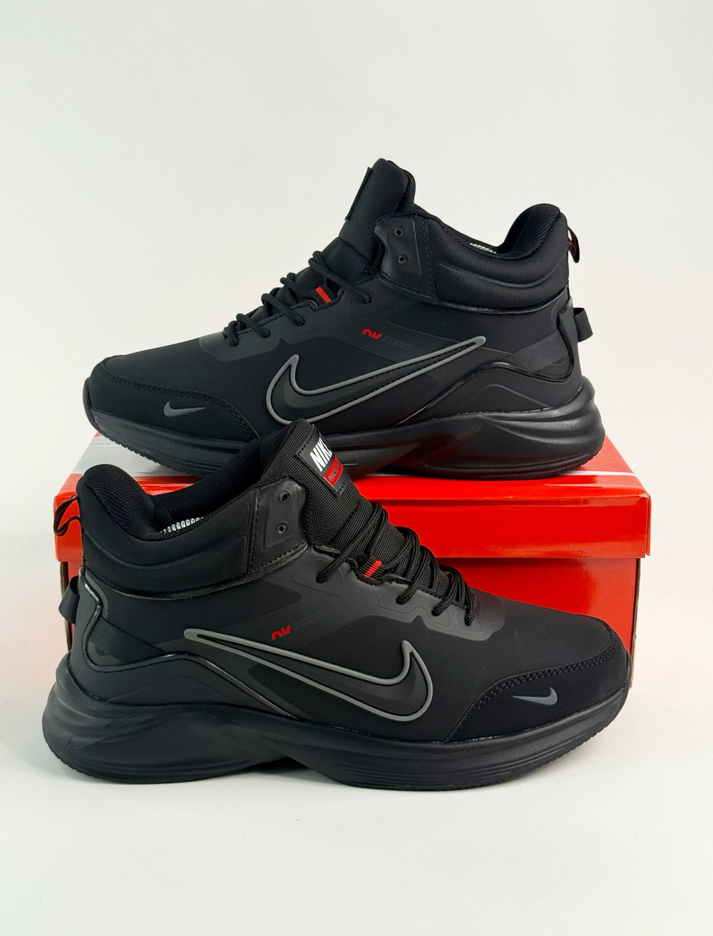 Кроссовки Nike с мехом #B71 (черн.)