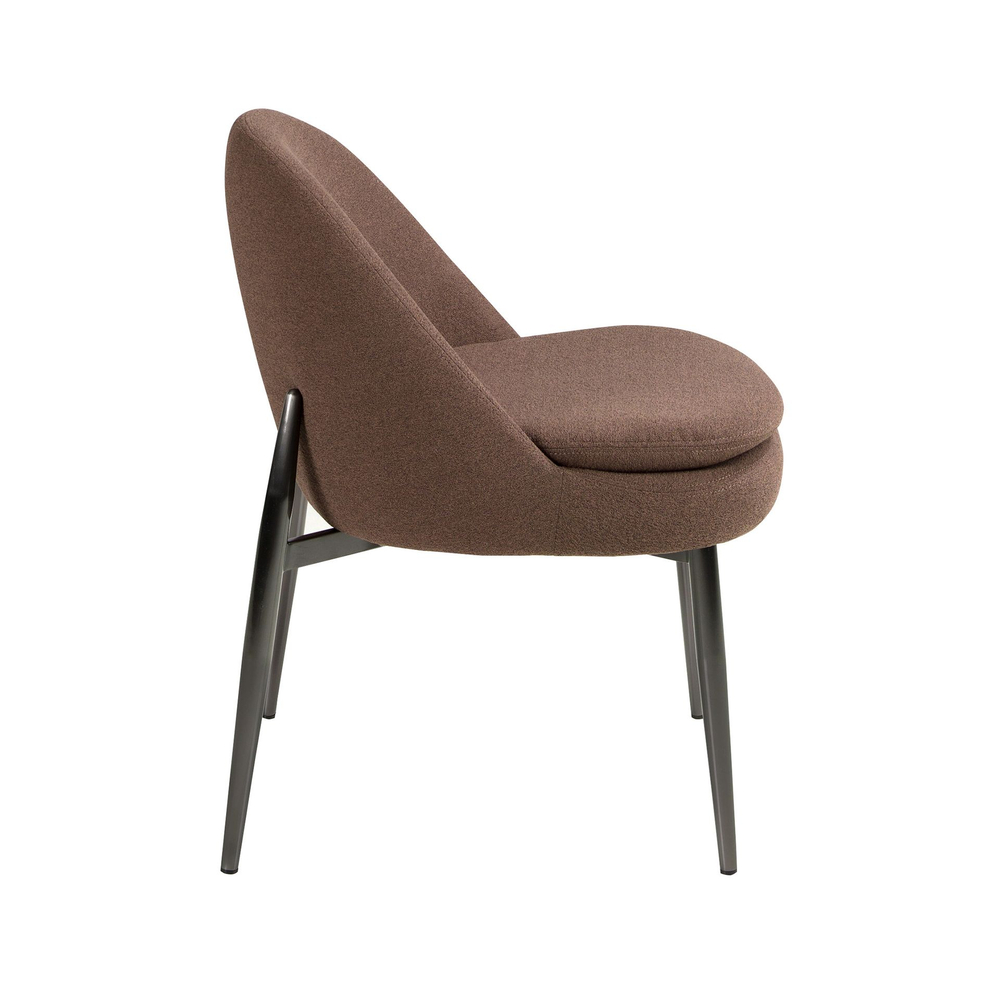Стул Angel Cerda 4236 из темно-коричневой ткани