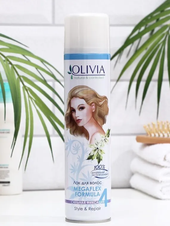 Лак для волос сильной фиксации серии «Olivia» с экстрактом ромашки, 250 мл