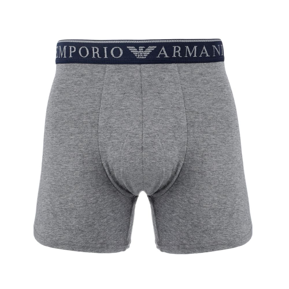 Набор мужских трусов боксеров 2в1 (серый, серо-голубой) Emporio Armani 111912_4F720 15349