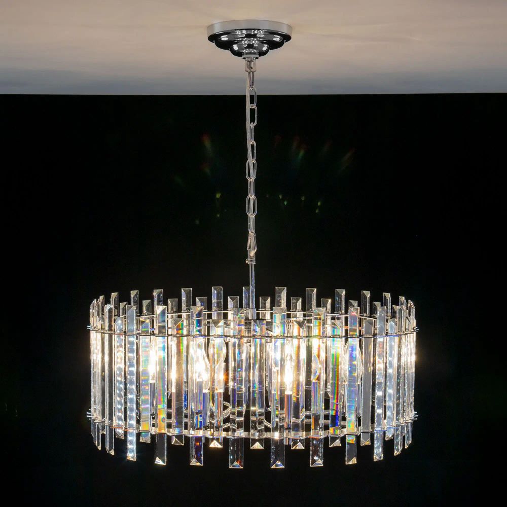 Citilux Ингвар CL334181 Люстра подвесная хрустальная Хром