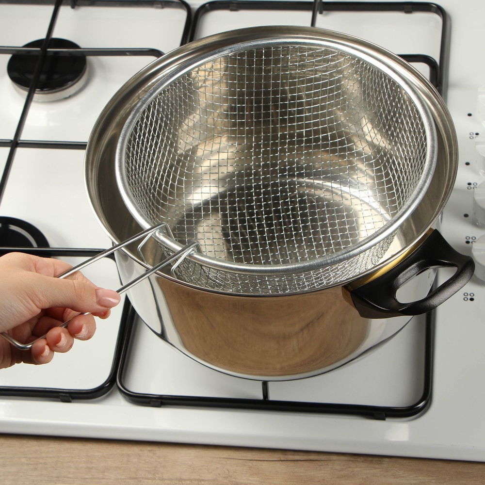 Фритюрница Доляна, d=22 см, со съёмной ручкой