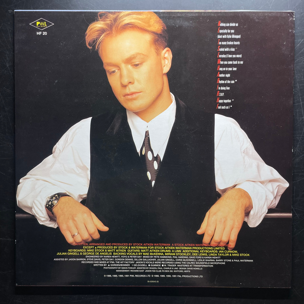 Jason Donovan ‎– Greatest Hits (Голландия 1991г.)