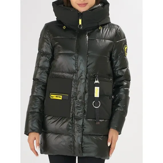 Куртка зимняя болотного цвета, размер 42