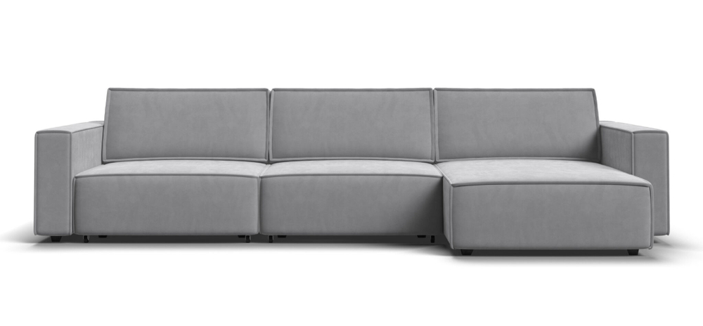 Угловой диван BOSS SOFT MODOOL MAX велюр Monolit сталь