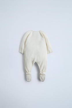 ZARA КОМБИНЕЗОН ИЗ 100% КАШЕМИРА, ЭКРЮ