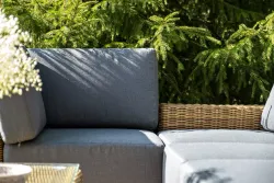 "Капри" трансформирующаяся лаунж-зона из искусственного ротанга, цвет соломенный