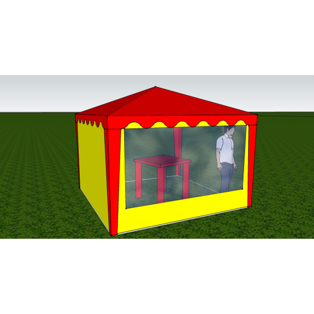 Стенка Митек с окном 2,5х2,0 (к беседке 2,5х2,5 и 5,0х2,5)