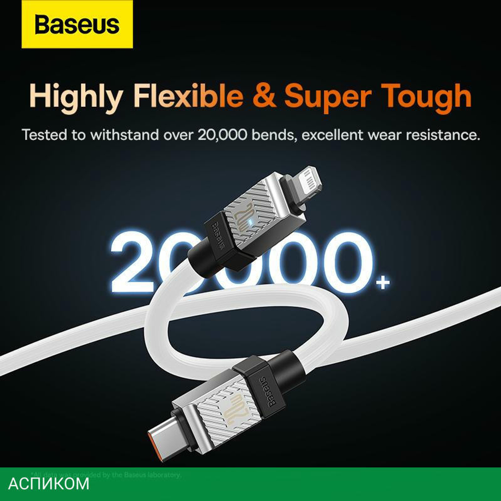 Кабель Baseus CoolPlay 2m White (CAKW000102)