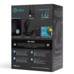 Черный анальный стимулятор с расширением и вибрацией b-Vibe Expand Plug BV-048-BLK