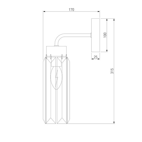 Бра Eurosvet Gilian 60163/1 никель