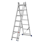 Лестница Сибртех трехсекционная 7 ступеней, алюминиевая