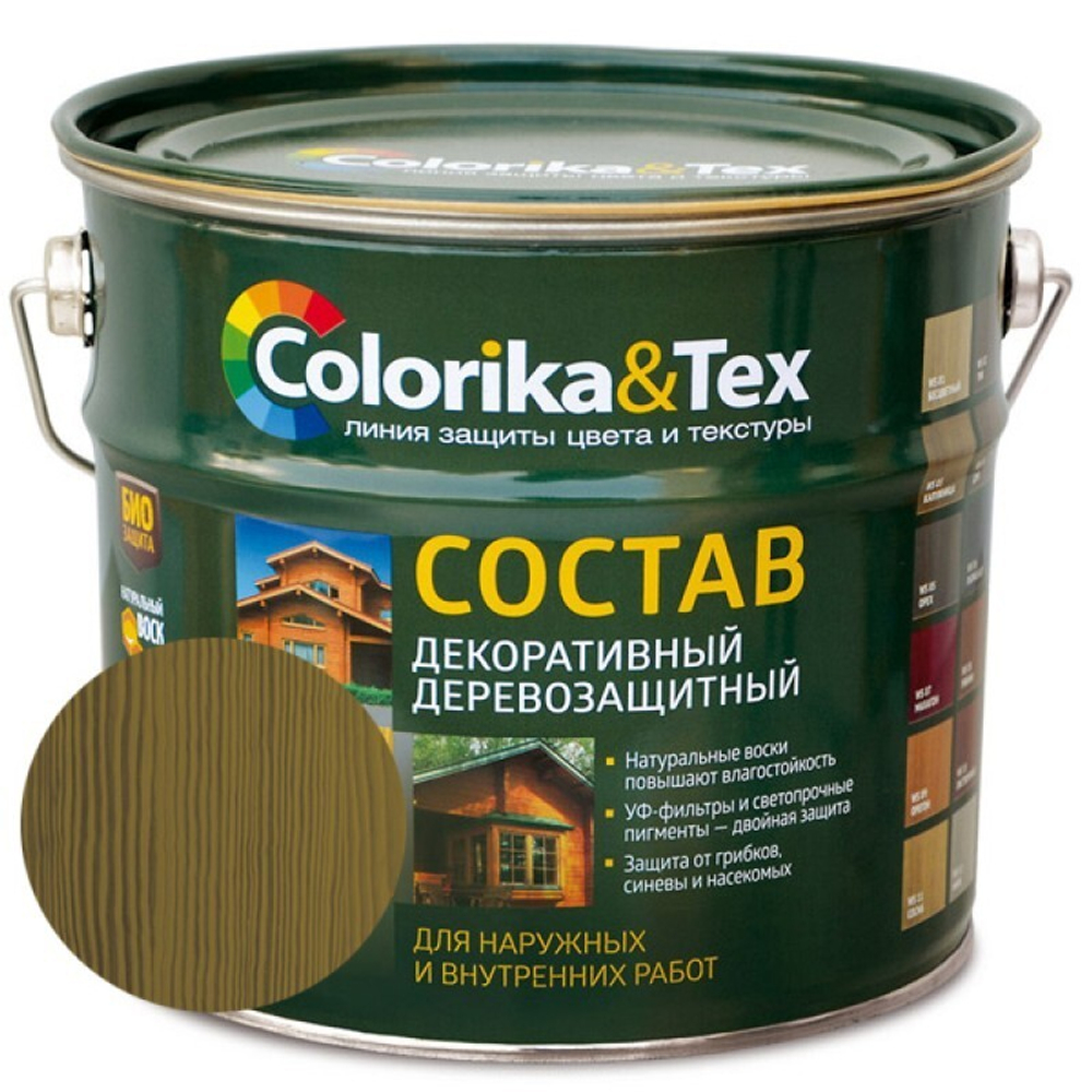 СОСТАВ ДЕРЕВОЗАЩИТНЫЙ COLORIKA&TEX ДЕКОРАТ ДУБ WS04 2,7Л