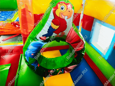 Надувной батут "Попугайчики"