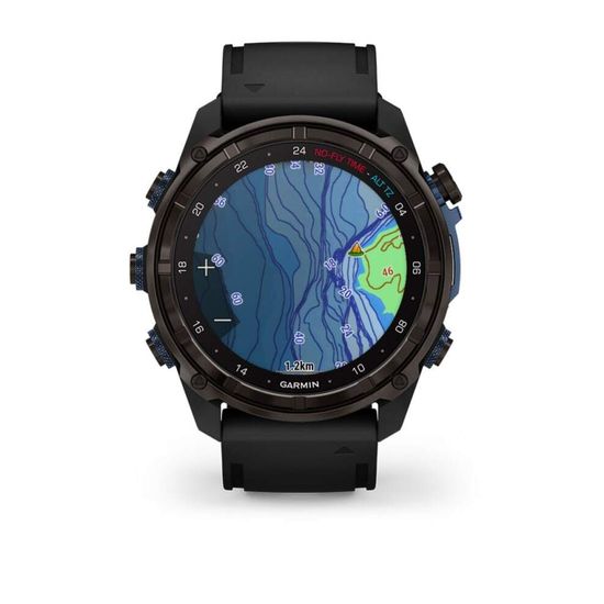 Умные часы Garmin DESCENT MK3I – 51 мм, титановый угольно-серый, DLC, черный силиконовый ремешок