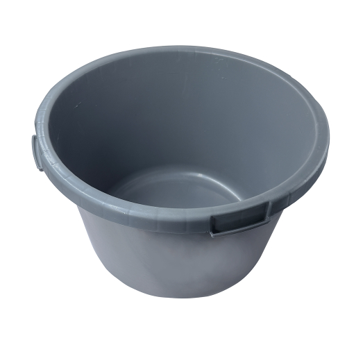Таз строит.  круглый   40л  ударопрочный  пластик  серый   МОНТАЖНИК