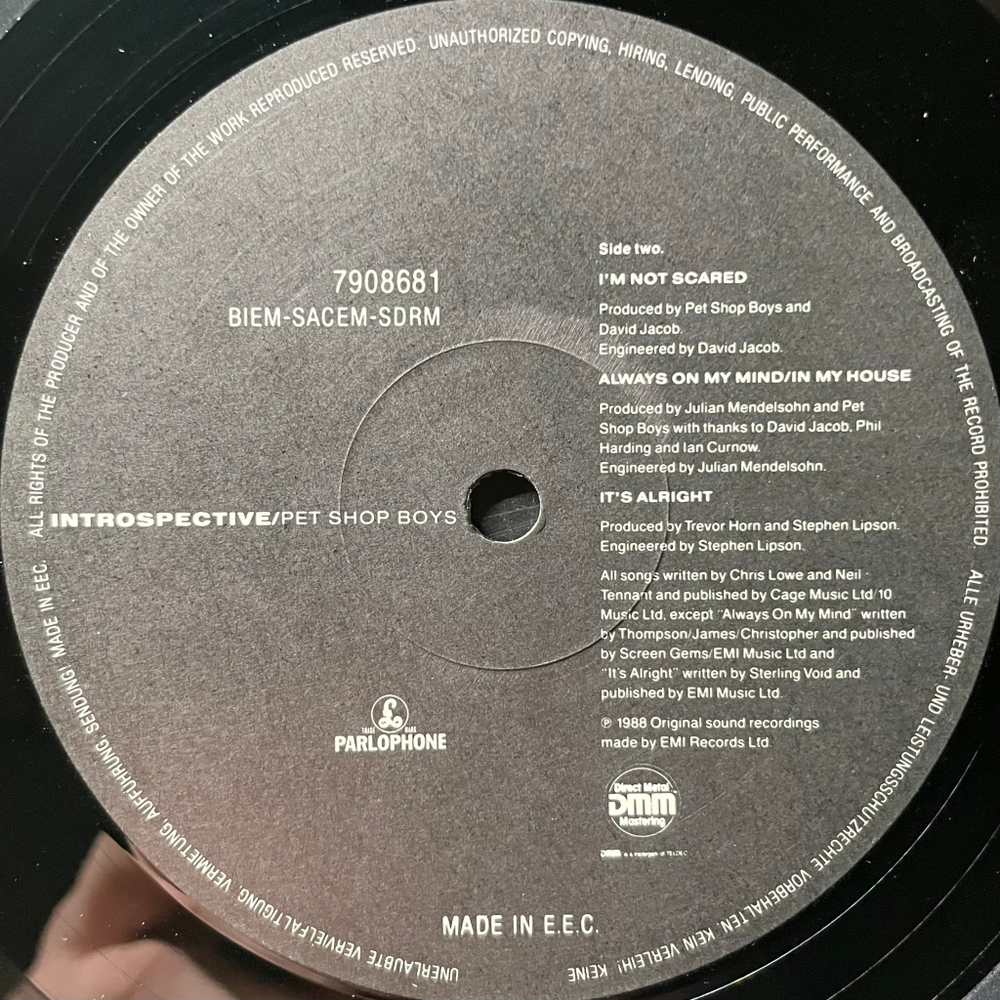 Pet Shop Boys - Introspective (Европа 1988г.)