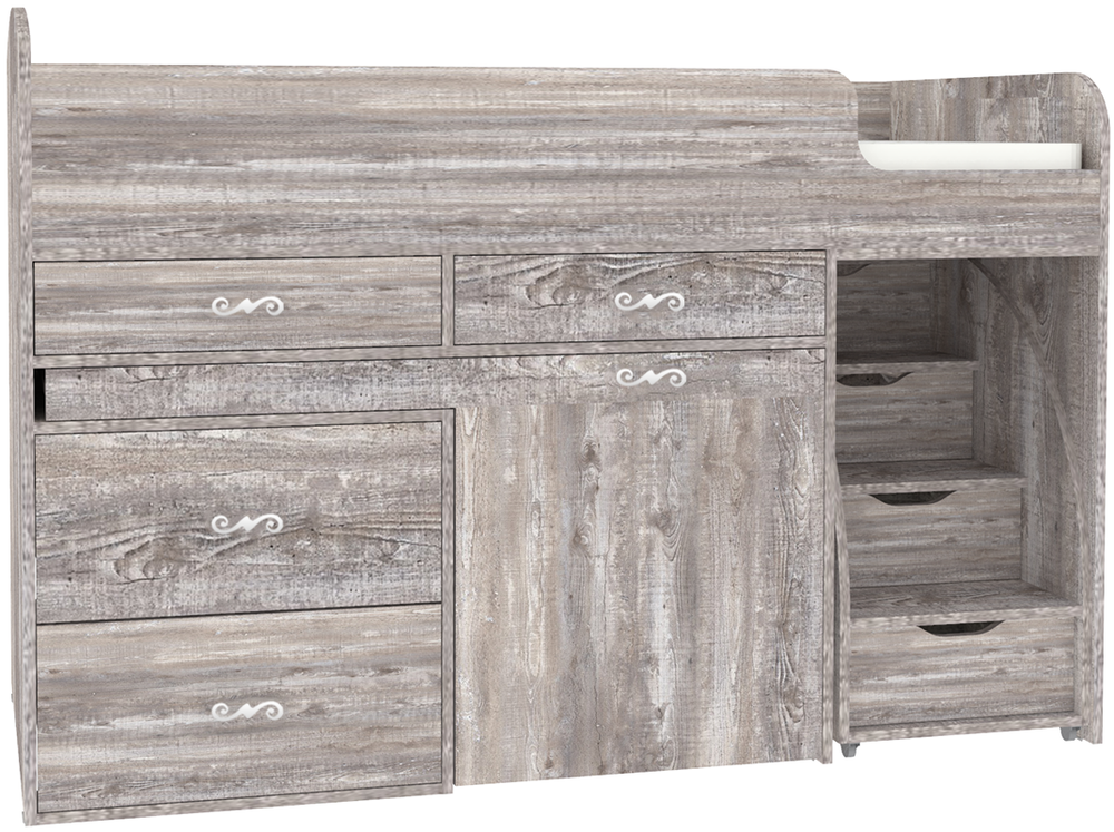 Кровать-чердак КарИВи Малыш 6 Бетон Бетон