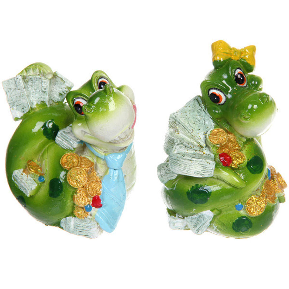 Фигурка новогодняя «Змейка - денежный улов!» 8,5*6,5*9,5 см, микс